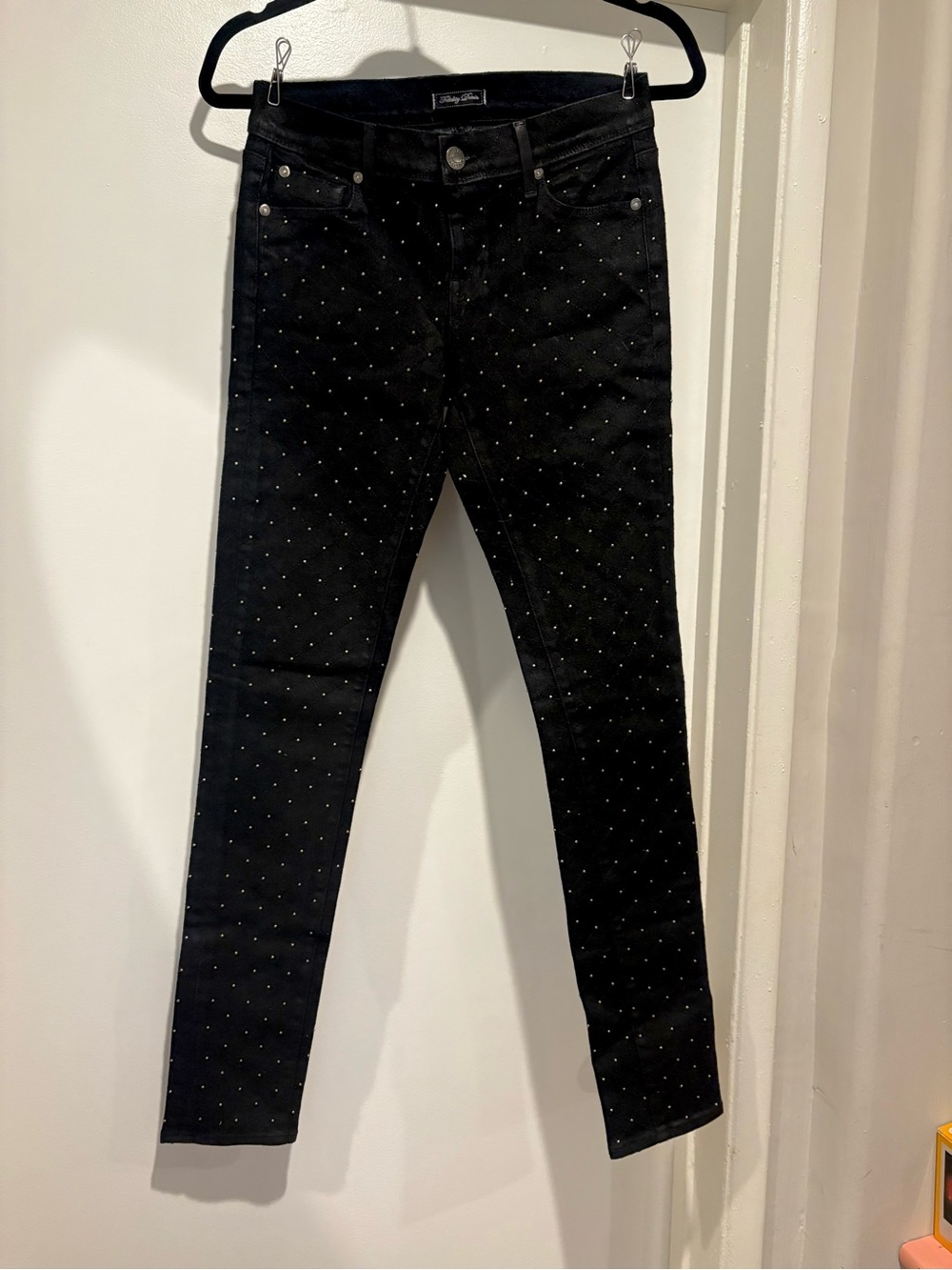 Vintage Fidelity Anthropologie Denim Studded Skinny Jeans 2010s
